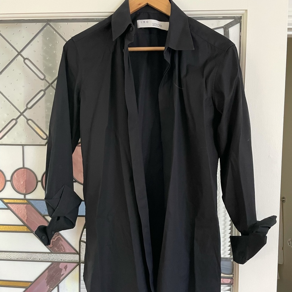 IRO Men’s button down in Black. Small.